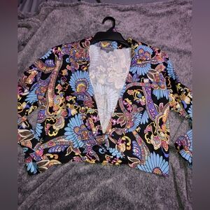 Haute Hippie Paisley Floral Patterned Blouse